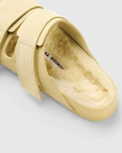 Birkenstock Shearling Uji Paille/Jaune Pale | Des Sandales