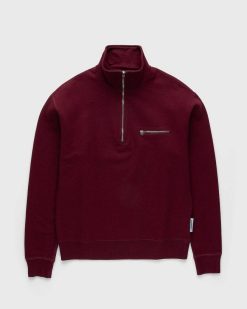 Highsnobiety Polaire Classic Quarter Zip Bordeaux | Sueurs