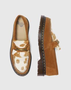 Dr. Martens Adrian Snaffle Marron Pecan/Jersey Imprime Vache | Chaussures