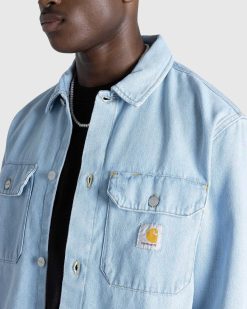 Carhartt WIP Veste-Chemise Harvey Bleu/Stone Bleached | Chemises