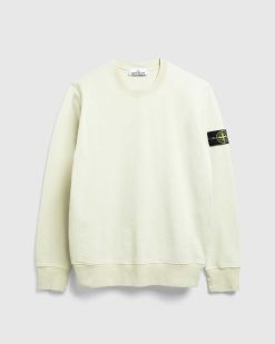 Stone Island Sweat-Shirt Ras Du Cou Teint En Piece Beige Naturel | Sueurs