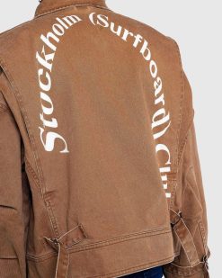 Stockholm Surfboard Club Veste De Travail A Logo Marron | Vetements D'Exterieur