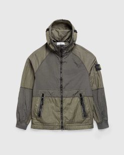 Stone Island Veste A Capuche En Metal Et Nylon Musk | Vetements D'Exterieur